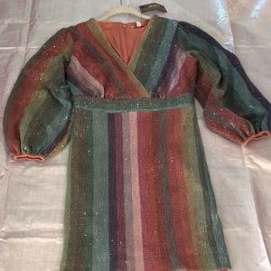 Eva Mendes (New York and Company) multicolored dress